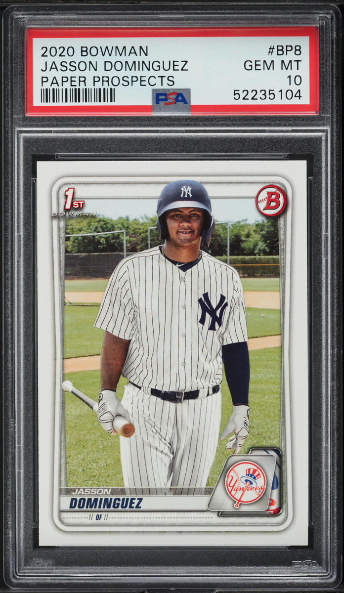 2020 Bowman Paper Jasson Dominguez PROSPECT #BP-8 PSA 10 GEM MINT