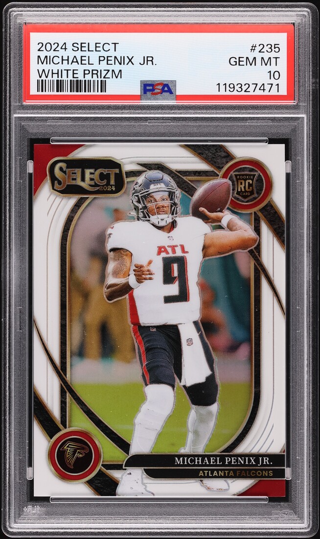 2024 Select Club Level White Prizm Michael Penix Jr. ROOKIE /35 #235 PSA 10 GEM