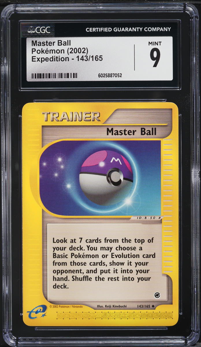 2002 Pokemon Expedition Master Ball #143 CGC 9 MINT