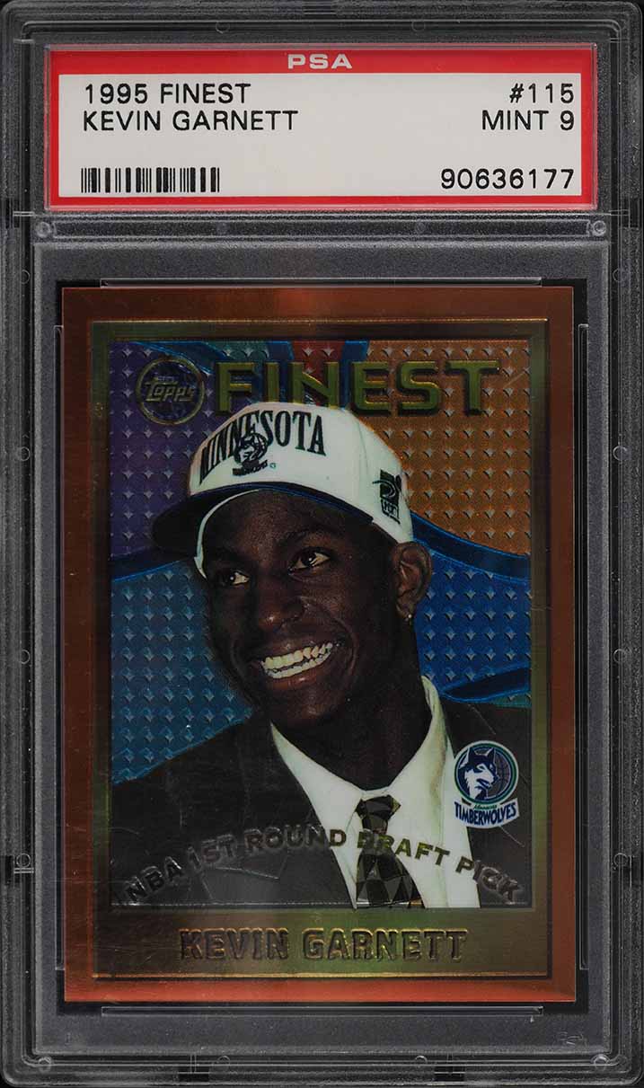 1995 Finest Basketball Kevin Garnett ROOKIE #115 PSA 9 MINT