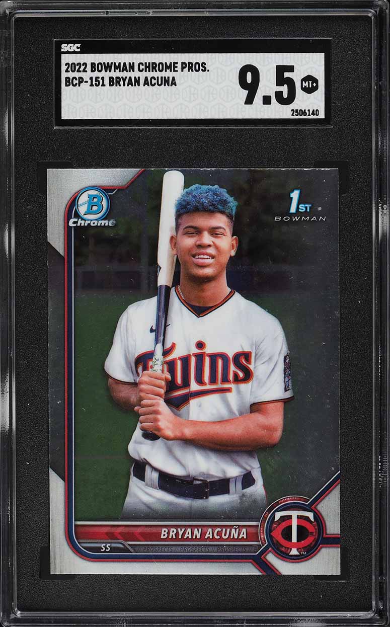 2022 Bowman Chrome Prospects Bryan Acuna ROOKIE #BCP-151 SGC 9.5 MINT+