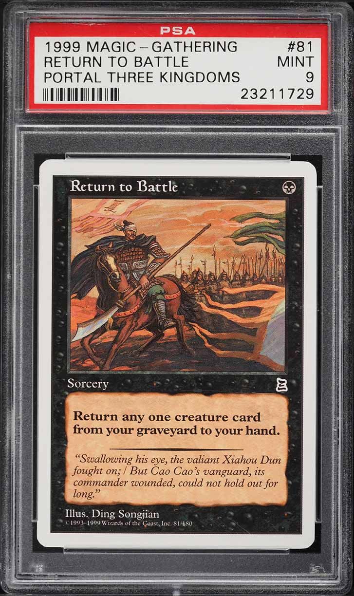 1999 Magic The Gathering MTG Portal Three Kingdoms Return To Battle #81 PSA 9