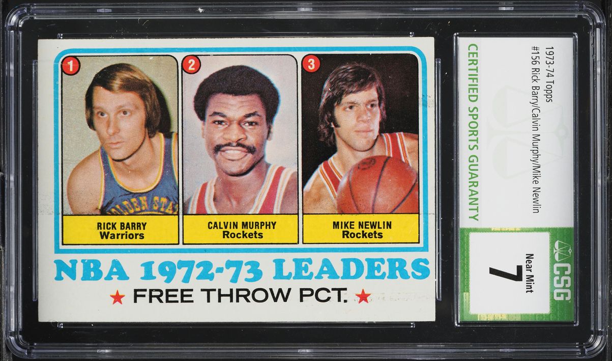 1973 Topps Basketball Rick Barry Calvin Murphy Mike Newlin #156 CSG 7 NRMT