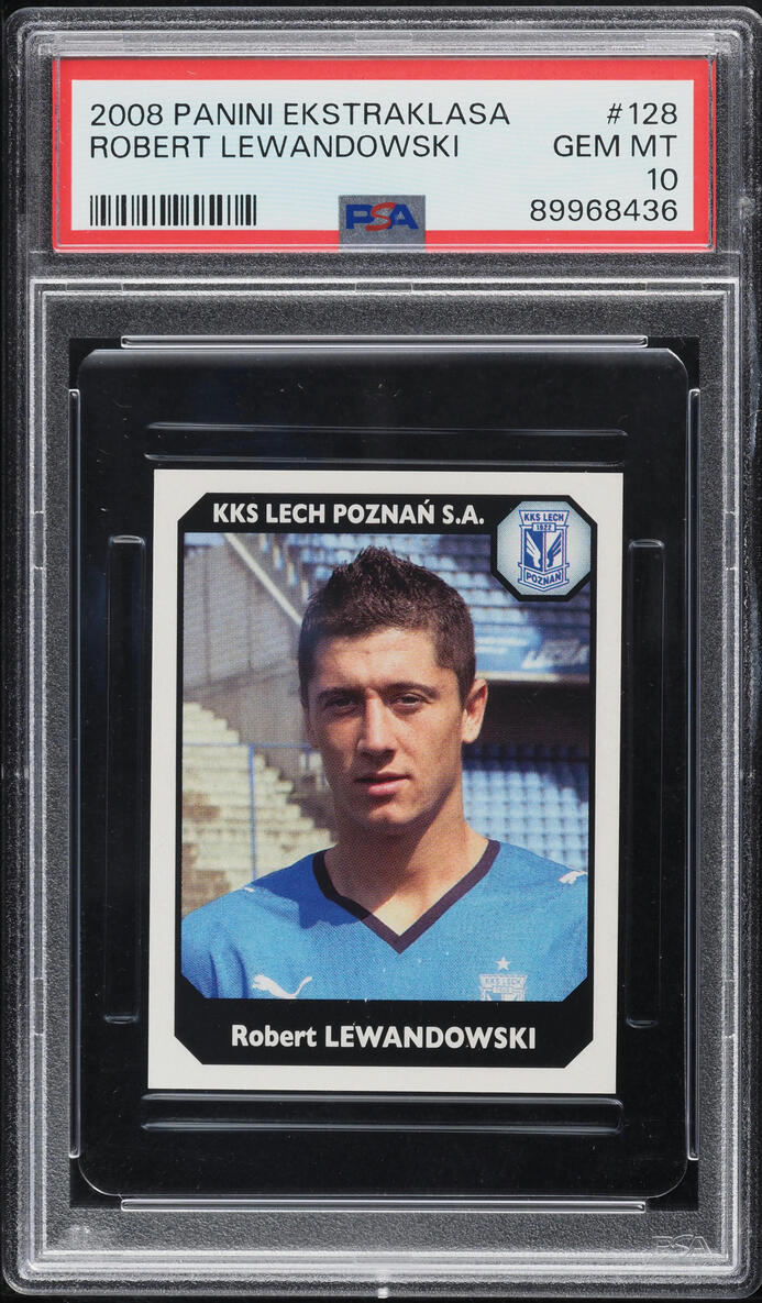 2008 Panini Ekstraklasa Robert Lewandowski ROOKIE #128 PSA 10 GEM MINT