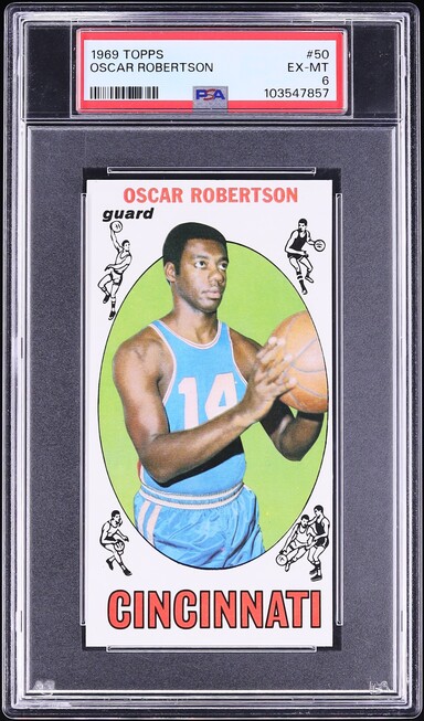 1969 Topps Basketball Oscar Robertson #50 PSA 6 EXMT
