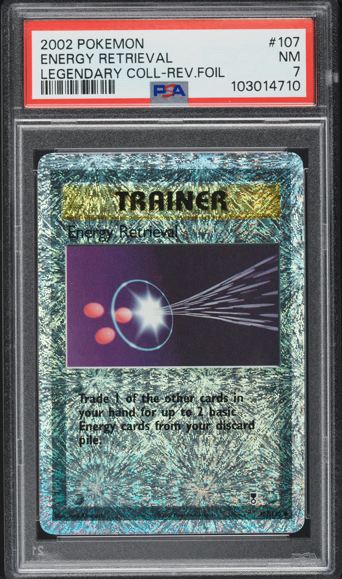 2002 Pokemon Legendary Collection Reverse Holo Energy Retrieval #107 PSA 7 NRMT