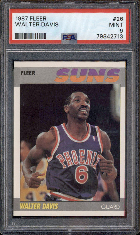 1987 Fleer #26 Walter Davis PSA 9