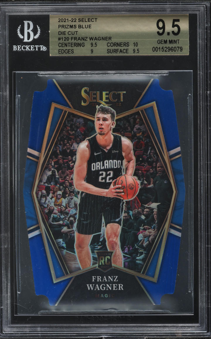 2021 Select Blue Prizm Die-Cut Franz Wagner ROOKIE /249 #120 BGS 9.5 GEM MINT
