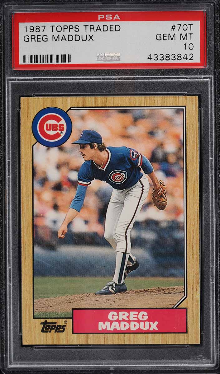 1987 Topps Traded Greg Maddux ROOKIE #70T PSA 10 GEM MINT