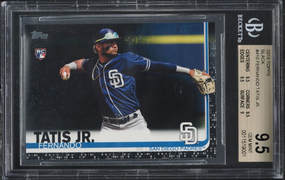2019 Topps Black Fernando Tatis Jr. ROOKIE /67 #410 BGS 9.5 GEM MINT
