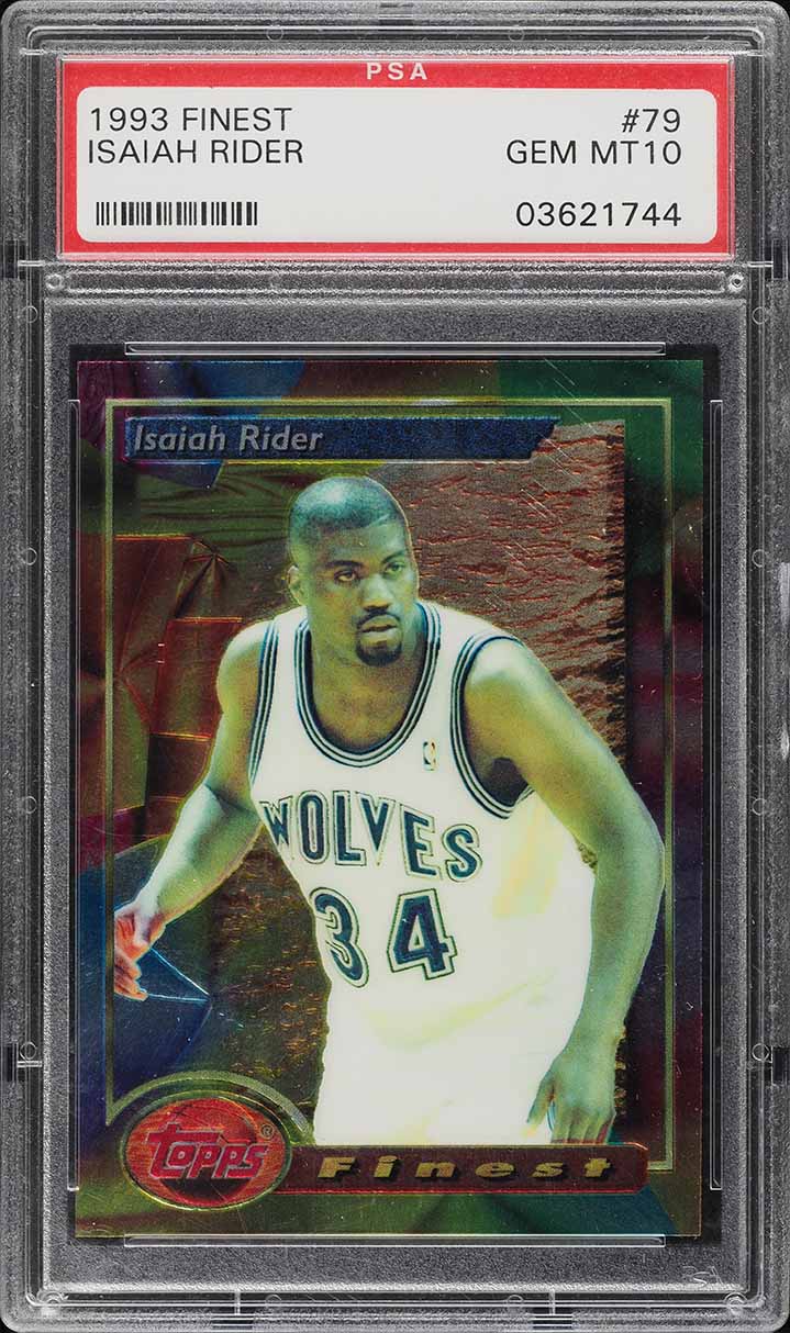 1993 Finest Basketball Isaiah Rider ROOKIE #79 PSA 10 GEM MINT