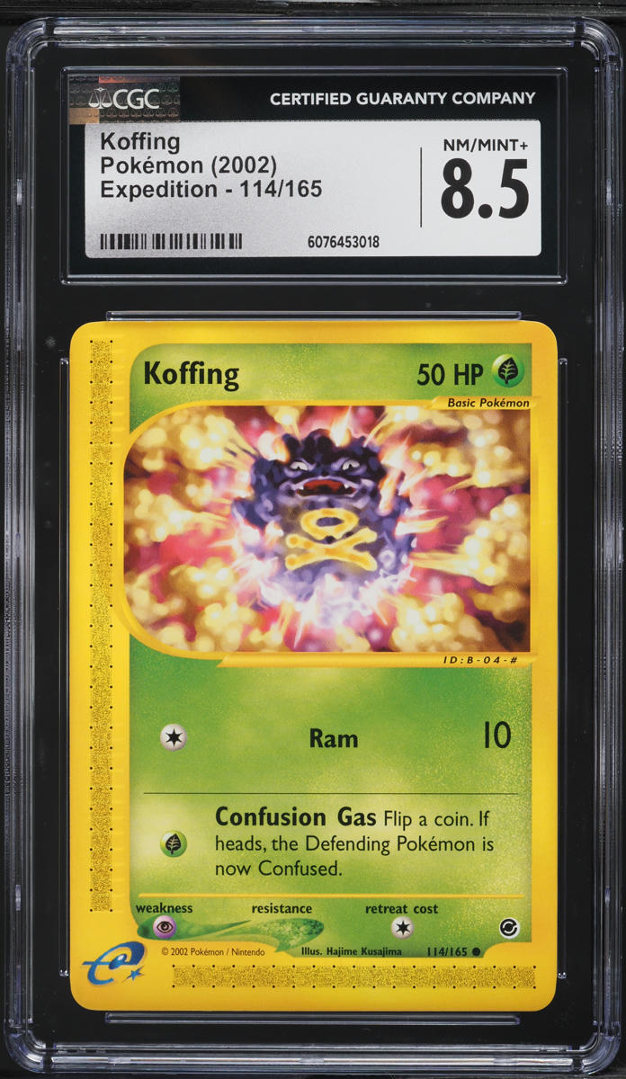 2002 Pokemon Expedition Koffing #114 CGC 8.5 NM-MT+