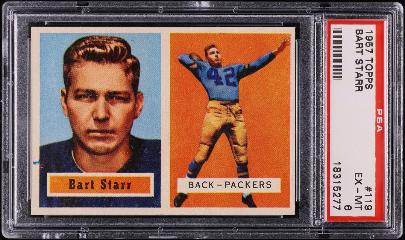 1957 Topps Football Bart Starr ROOKIE #119 PSA 6 EXMT