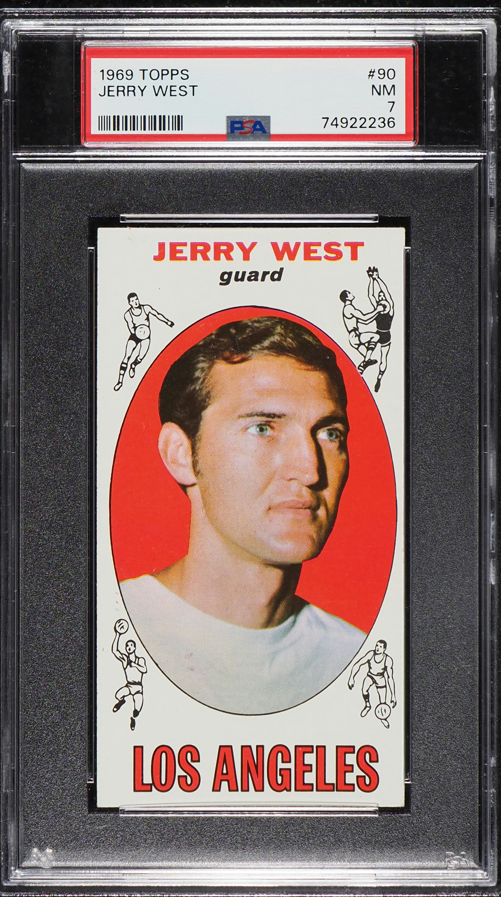 1969 Topps Basketball Jerry West #90 PSA 7 NRMT