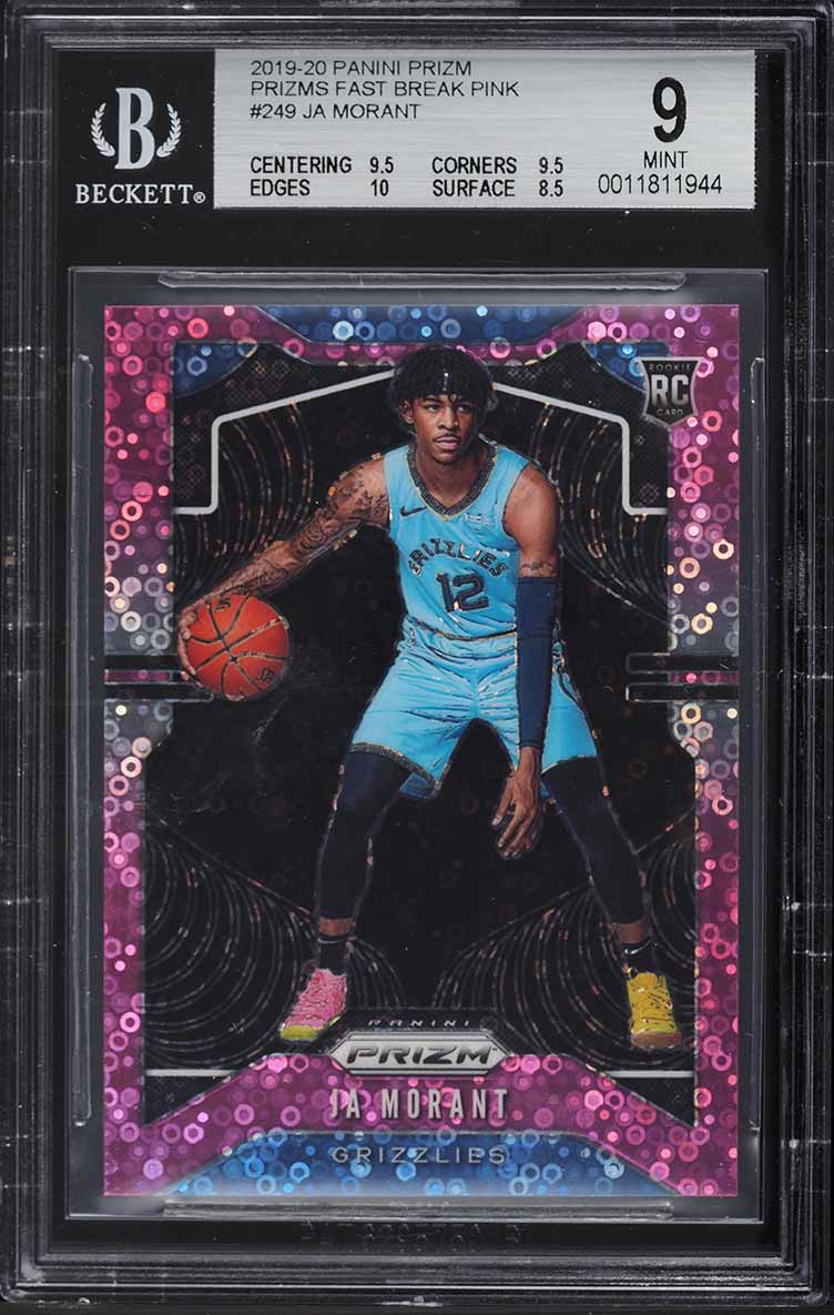 2019 Panini Prizm Fast Break Pink Ja Morant ROOKIE /50 #249 BGS 9 MINT