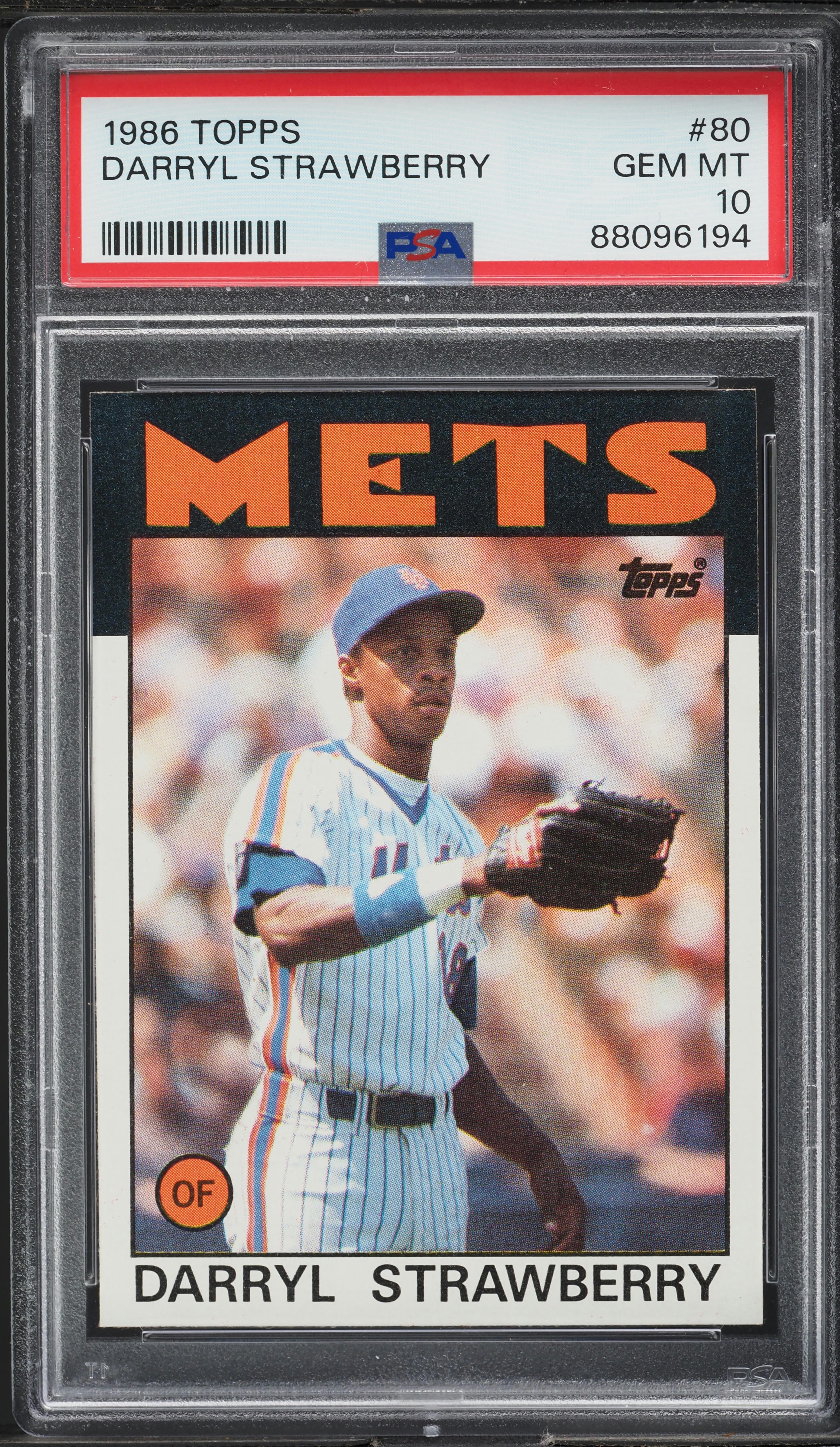 1986 Topps Darryl Strawberry #80 PSA 10 GEM MINT