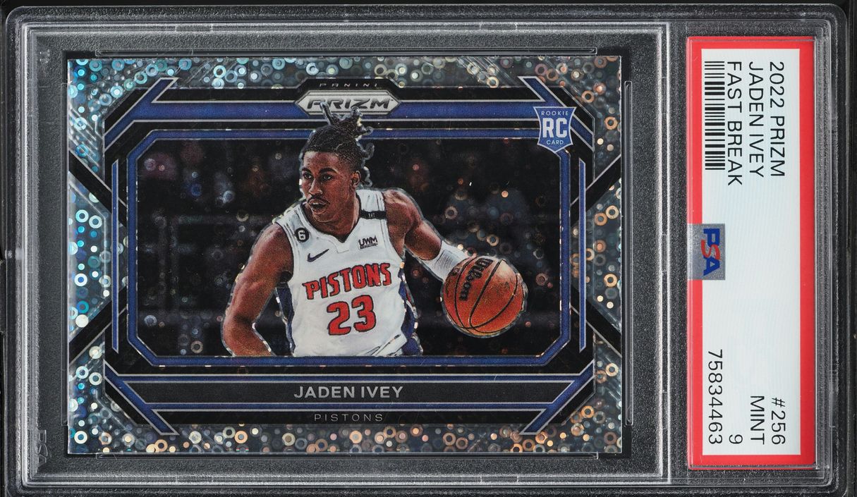 2022 Panini Prizm Fast Break Jaden Ivey ROOKIE #256 PSA 9 MINT