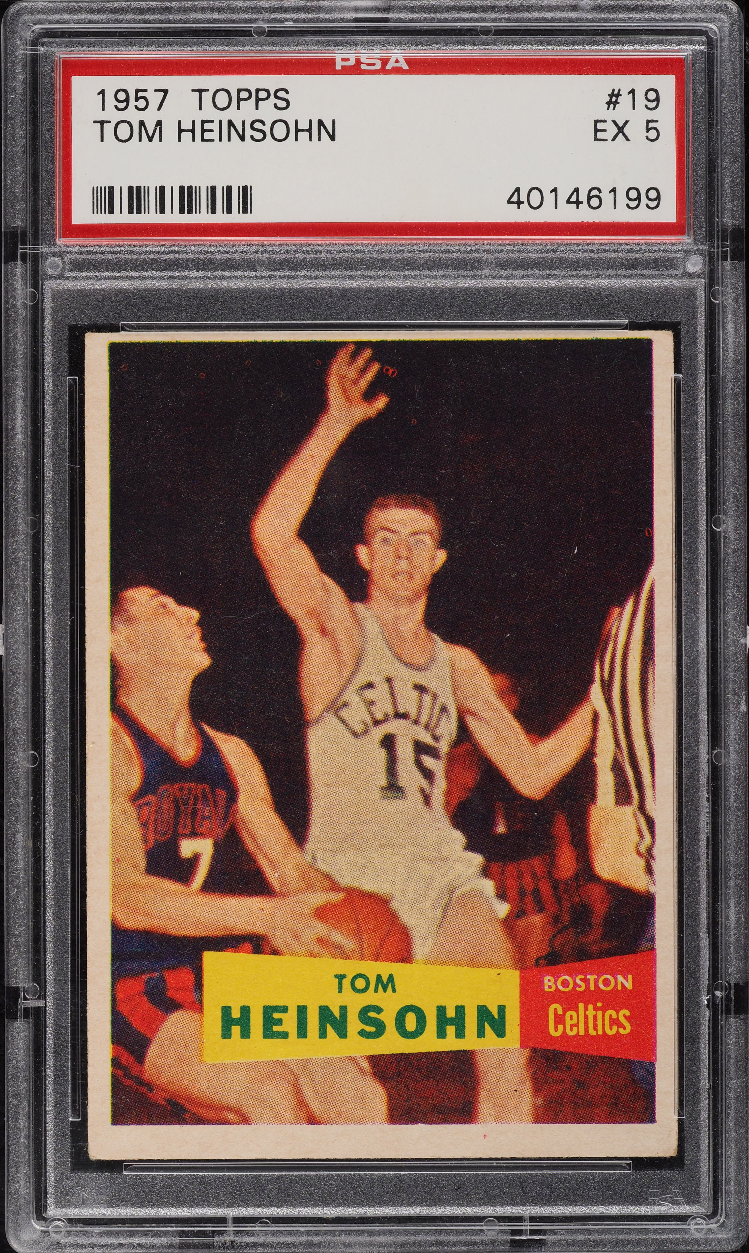 1957 Topps Basketball Tom Heinsohn SP ROOKIE #19 PSA 5 EX