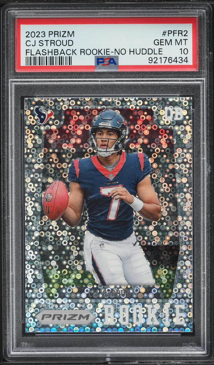 2023 Panini Prizm Flashback No Huddle CJ Stroud ROOKIE #PFR-2 PSA 10 GEM MINT