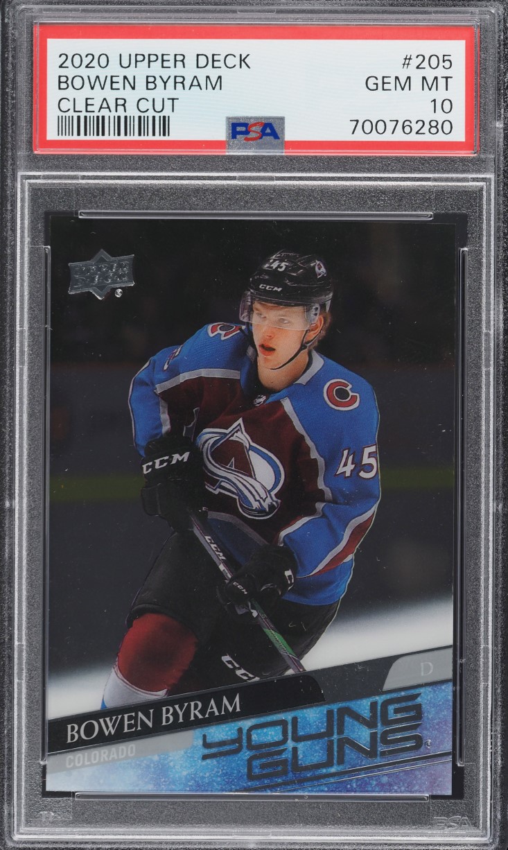2020 Upper Deck #205 Bowen Byram Young Guns — front