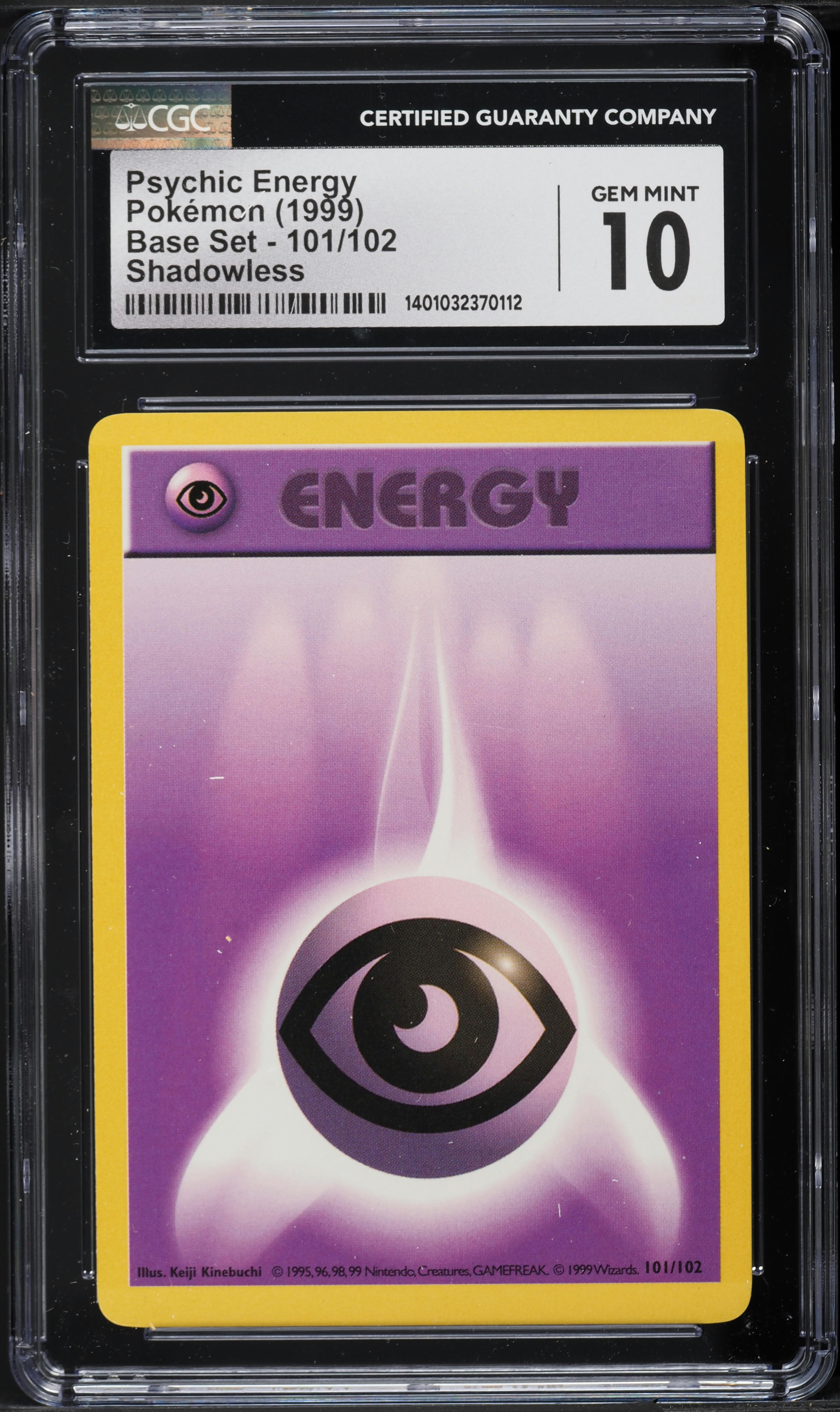 1999 Pokemon Base Set Shadowless Psychic Energy #101 CGC 10 GEM MINT