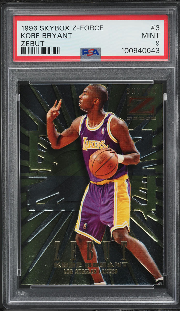 1996 Skybox Z-Force Zebut Kobe Bryant ROOKIE #3 PSA 9 MINT