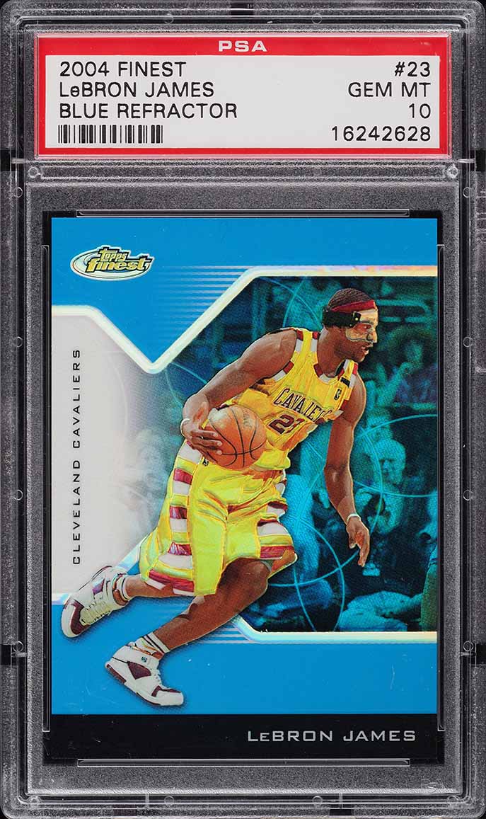 2004 Finest Blue Refractor LeBron James /50 #23 PSA 10 GEM MINT
