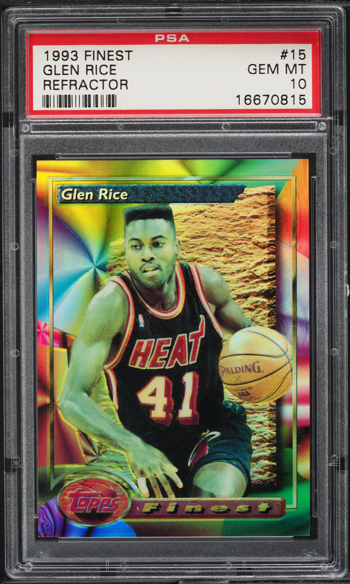 1993 Finest Refractor Glen Rice #15 PSA 10 GEM MINT