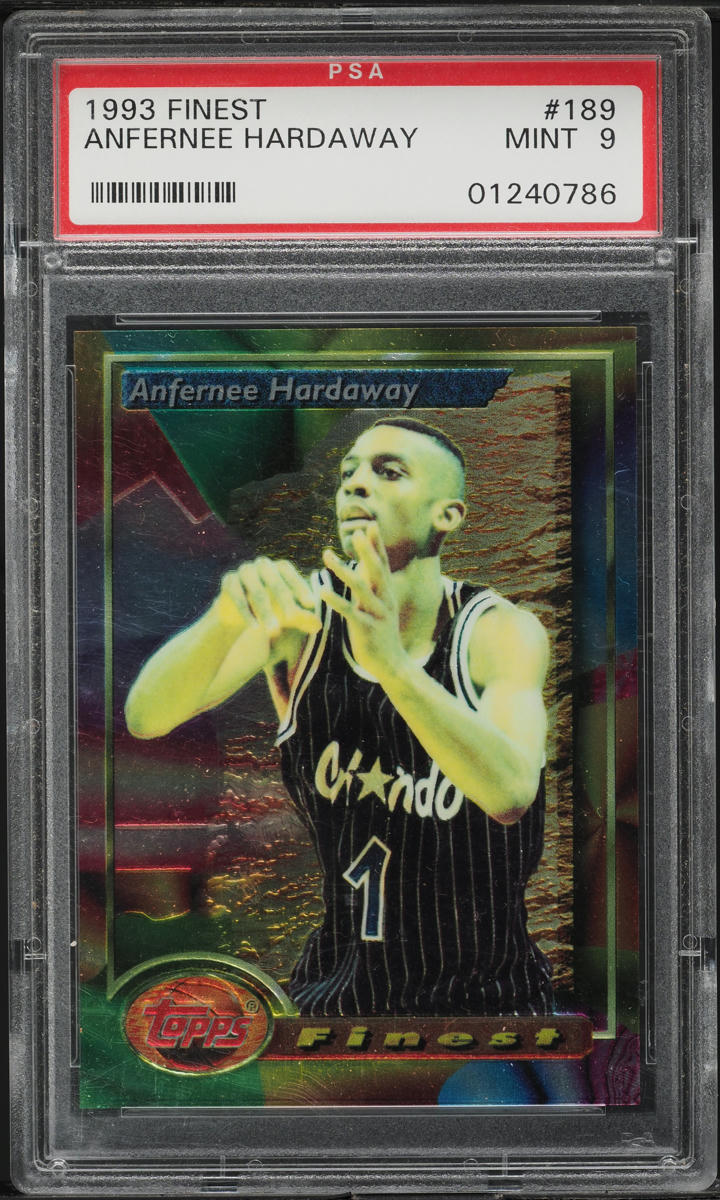 1993 Finest Basketball Anfernee Hardaway ROOKIE #189 PSA 9 MINT