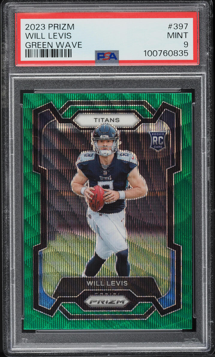 2023 Panini Prizm Green Wave Will Levis ROOKIE #397 PSA 9 MINT