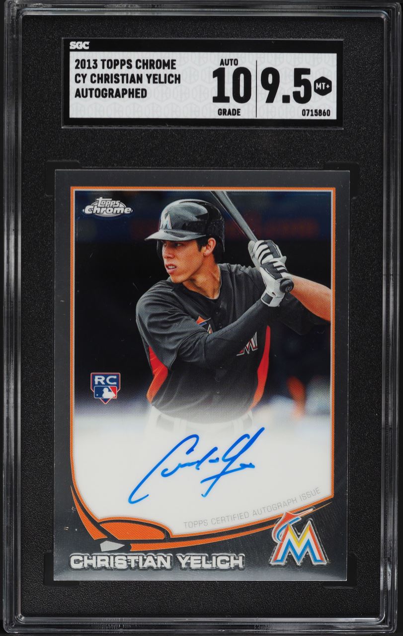 2013 Topps Chrome Christian Yelich ROOKIE AUTO #CY SGC 9.5 MINT+