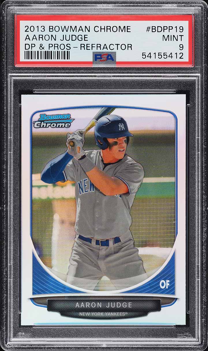 2013 Bowman Chrome Draft Refractor Aaron Judge ROOKIE #BDPP19 PSA 9 MINT