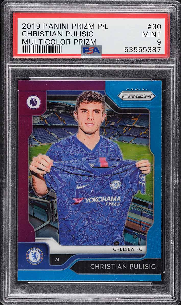 2019 Panini Prizm Premier League Multicolor Christian Pulisic #30 PSA 9 MINT