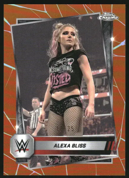 2025 Topps Chrome WWE Orange Refractors #107 Alexa Bliss /25