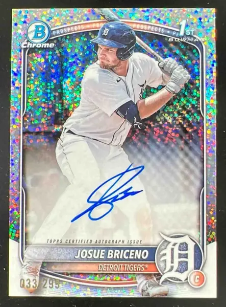 2025 Bowman Chrome Speckle Refractor #CPA-JB Josue Briceno RC Auto /299