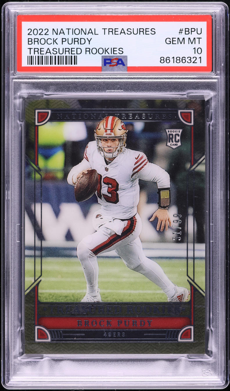 2022 National Treasures Treasured Rookies Brock Purdy ROOKIE /99 PSA 10 GEM MINT