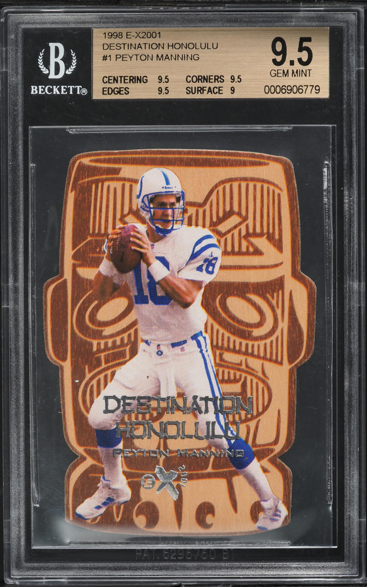 1998 Skybox E-X2001 Destination Honolulu Peyton Manning ROOKIE #1 BGS 9.5 GEM