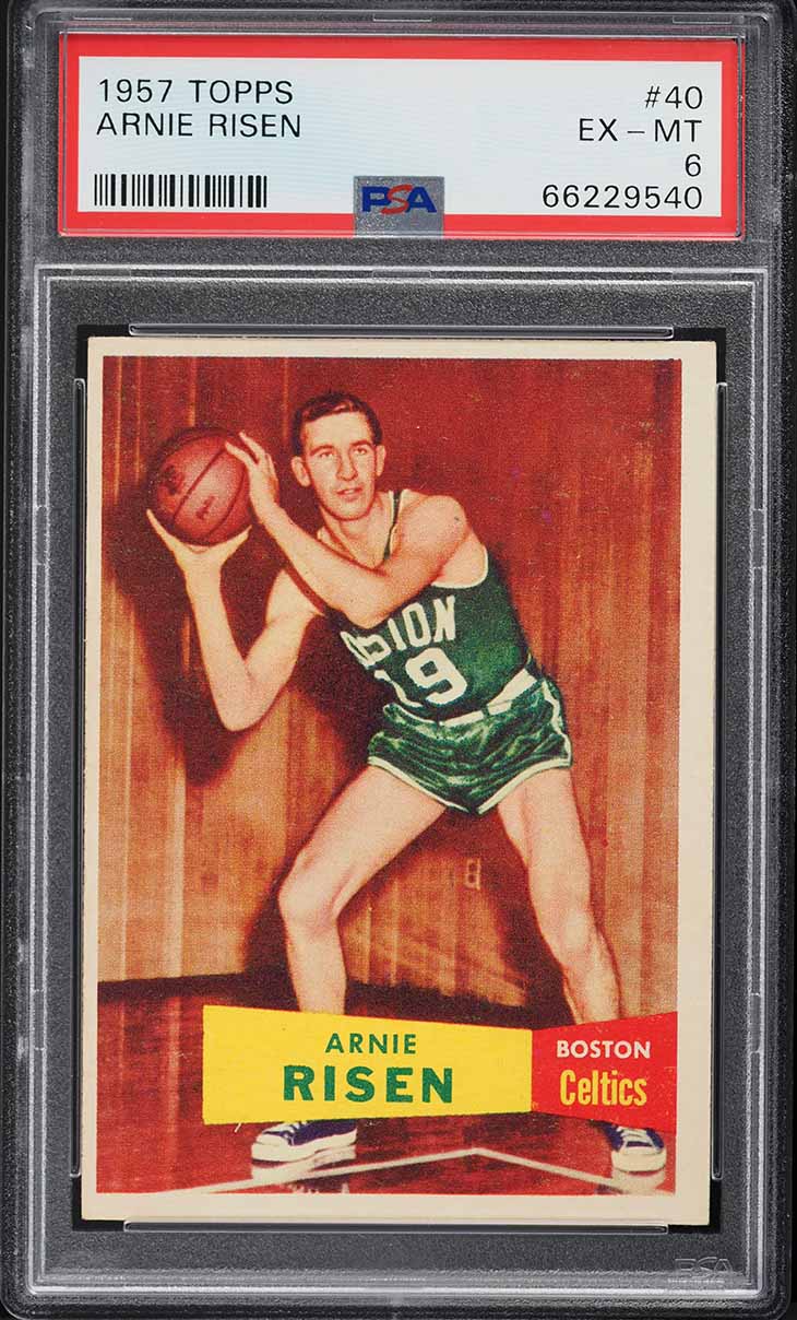1957 Topps Basketball Arnie Risen #40 PSA 6 EXMT