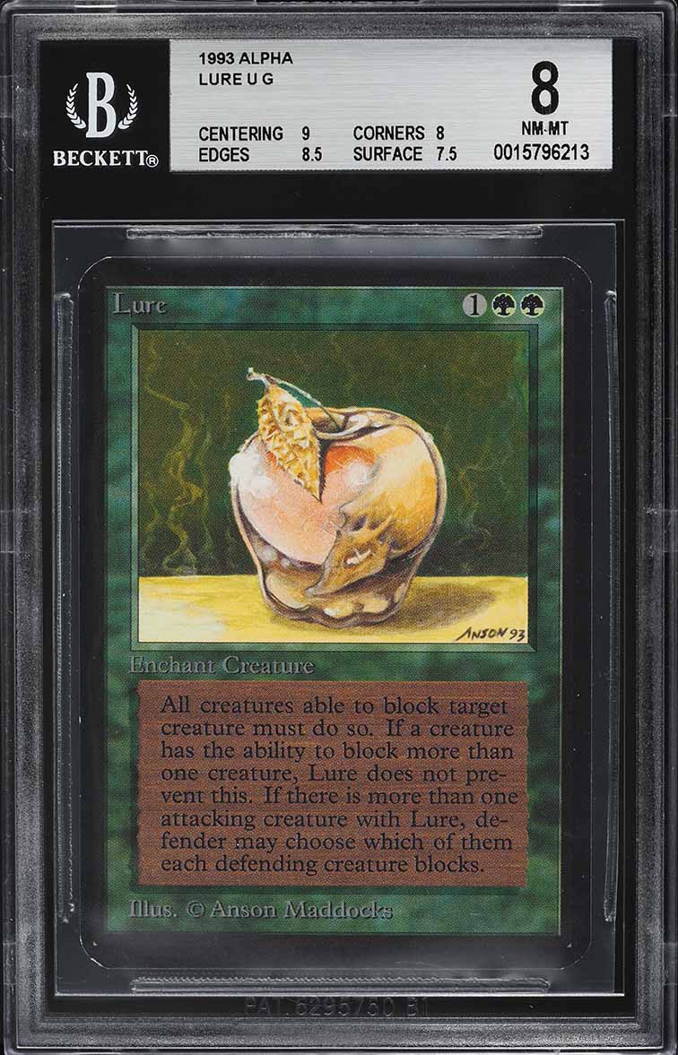 1993 Magic The Gathering MTG Alpha Lure U G BGS 8 NM-MT