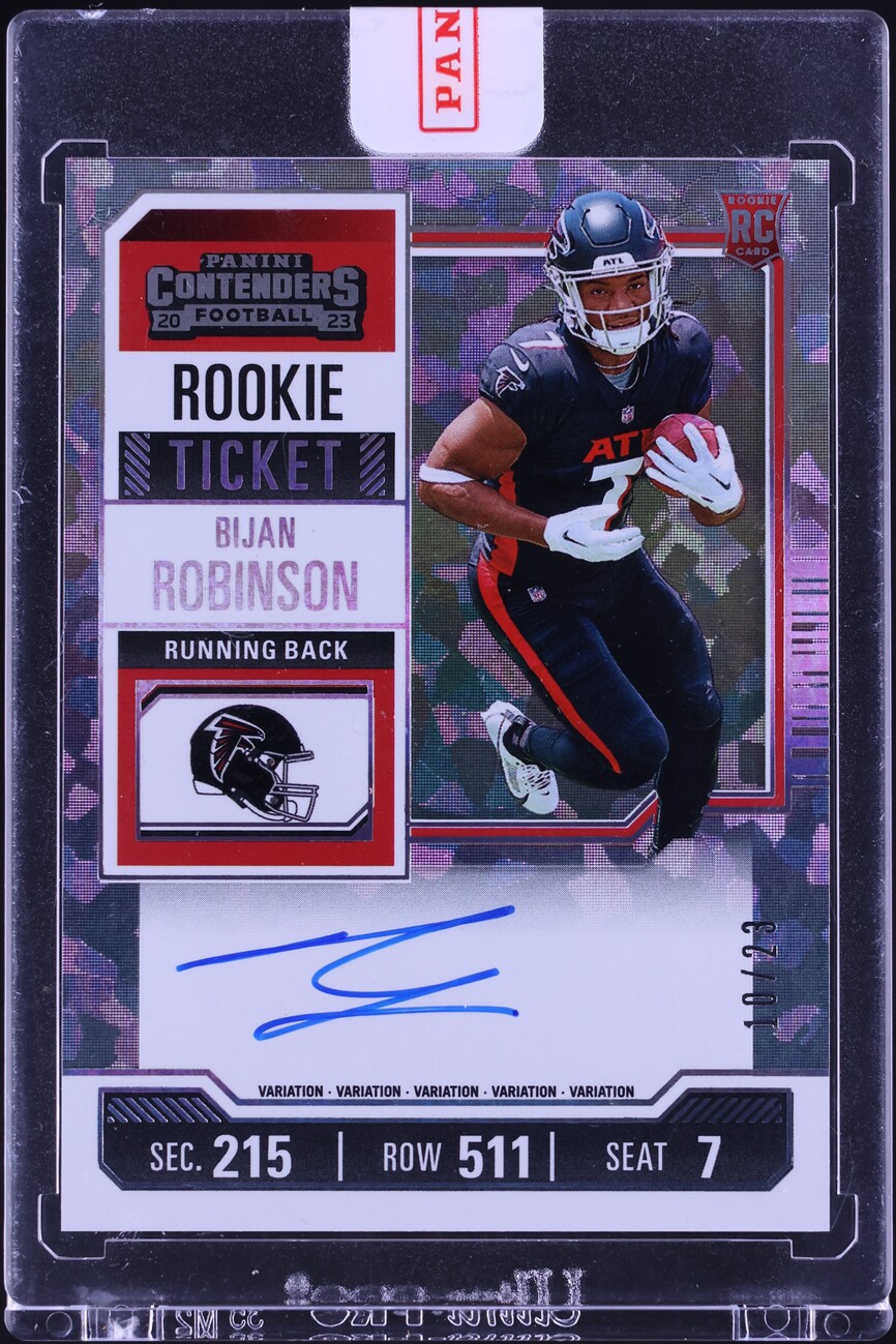 2023 Panini Contenders Variation Cracked Ice Bijan Robinson ROOKIE AUTO /23 #103