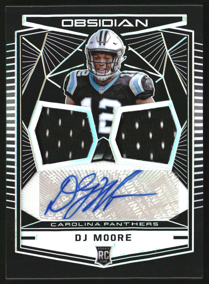2018 Panini Obsidian Rookie Jersey Autograph D.J. Moore RC Auto /100