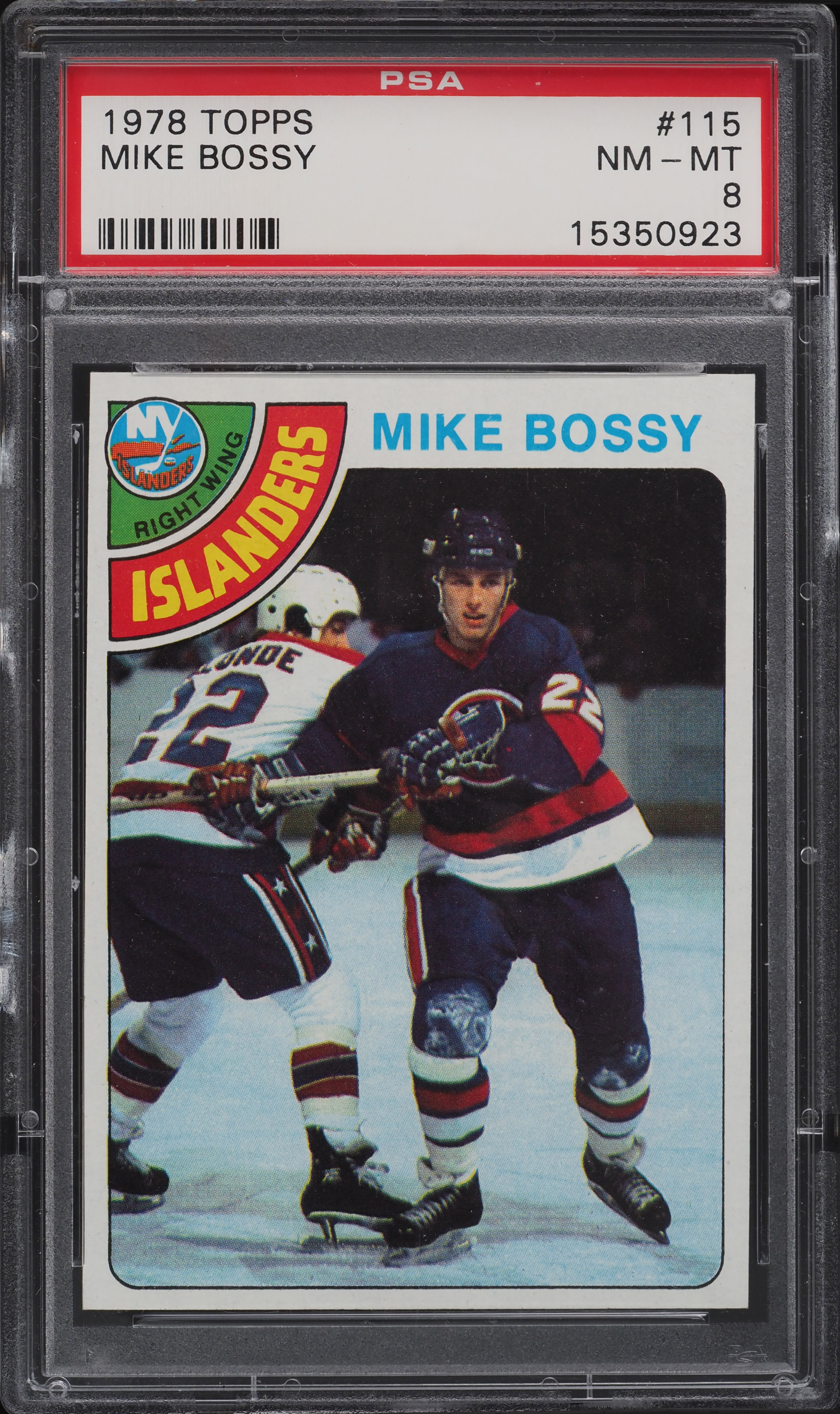 1978 Topps Hockey Mike Bossy ROOKIE #115 PSA 8 NM-MT