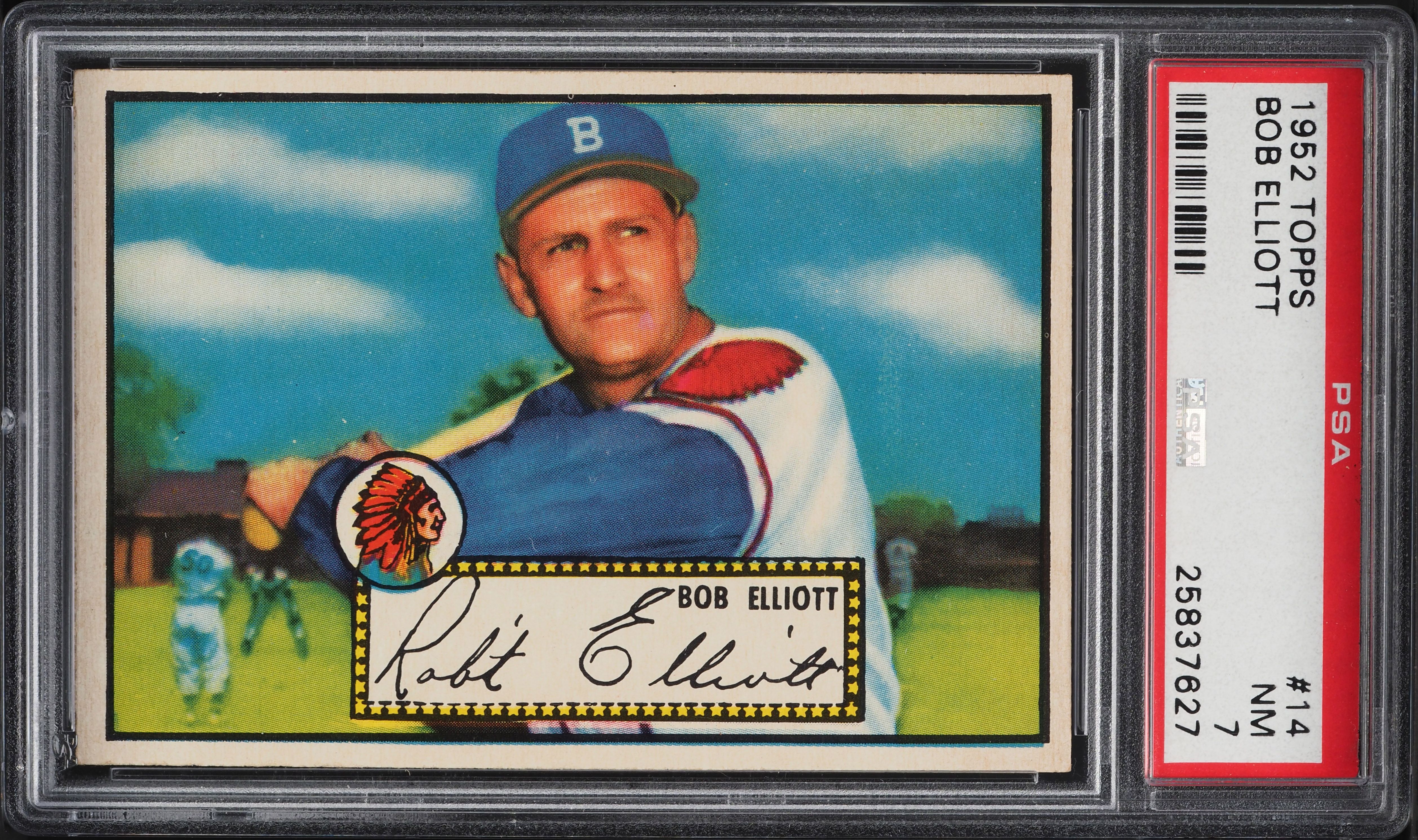 1952 Topps Bob Elliott #14 PSA 7 NRMT