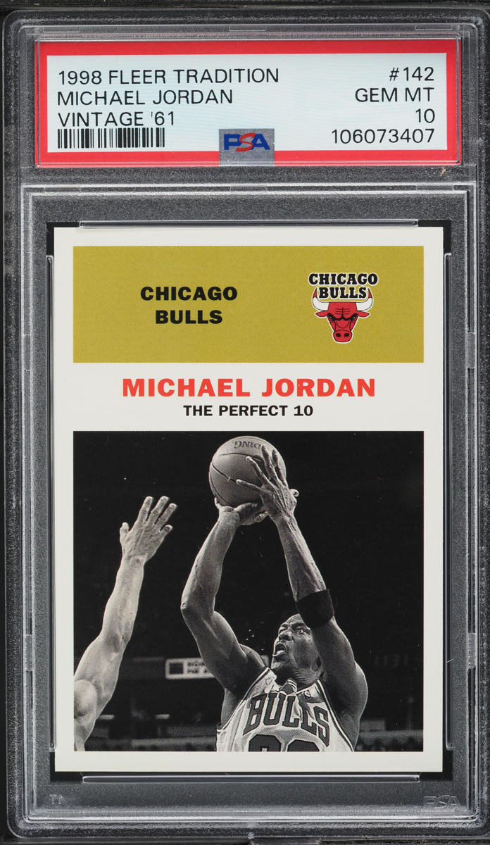 1998 Fleer Tradition Vintage '61 Michael Jordan #142 PSA 10 GEM MINT