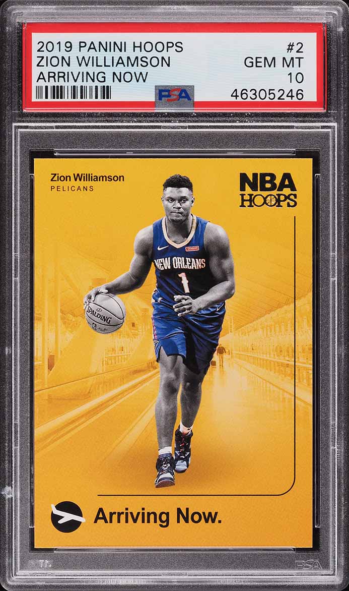 2019 Hoops Arriving Now Zion Williamson ROOKIE #2 PSA 10 GEM MINT
