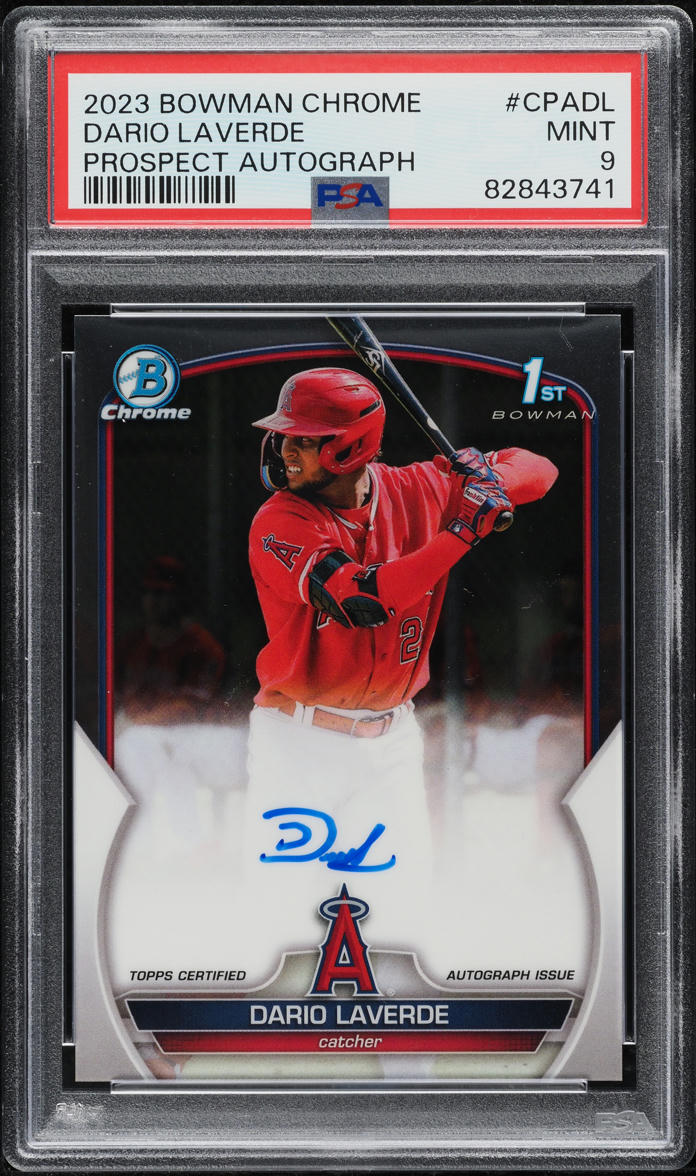 2023 Bowman Chrome Prospect Dario Laverde ROOKIE AUTO #CPA-DL PSA 9 MINT
