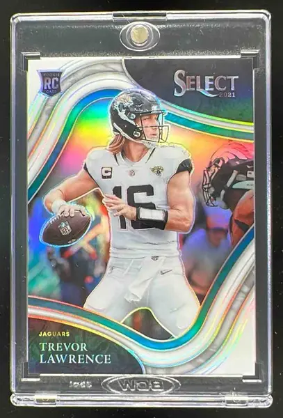 2021 Panini Select White Prizm #343 Trevor Lawrence Field RC /35