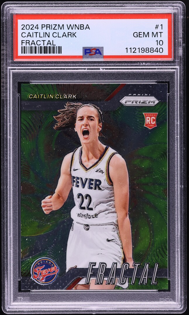2024 Panini Prizm WNBA Fractal Caitlin Clark ROOKIE #1 PSA 10 GEM MINT