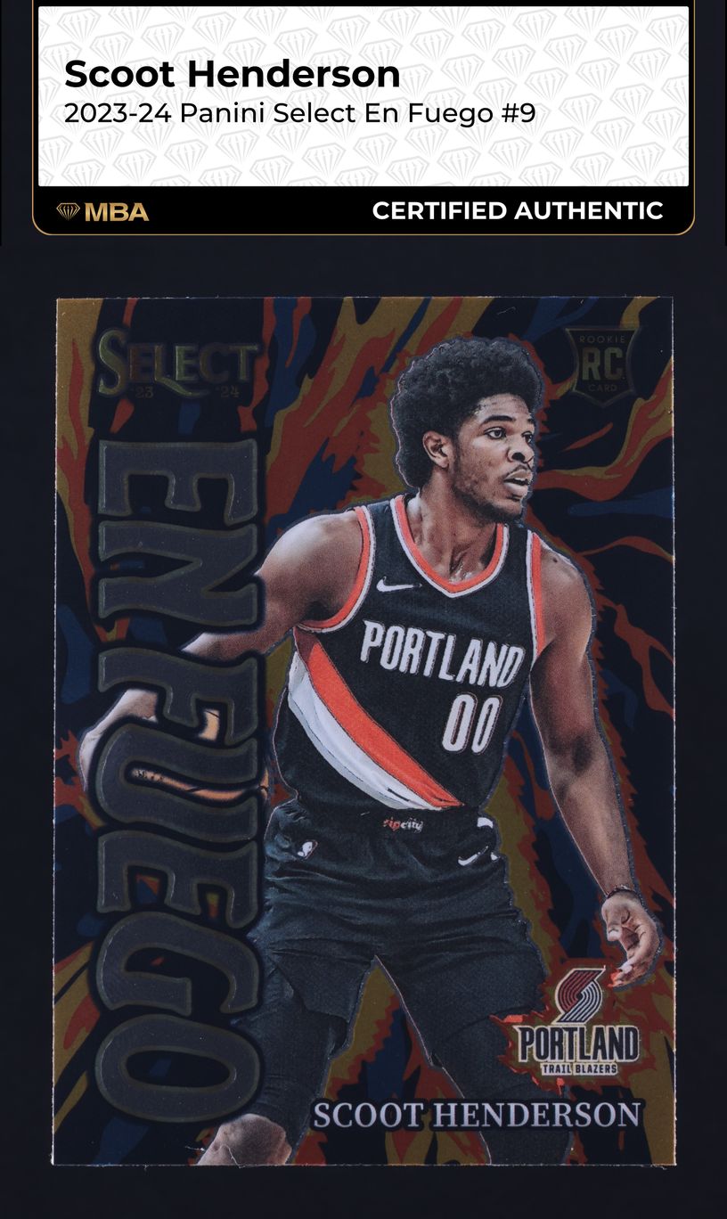 2023 Select En Fuego Scoot Henderson ROOKIE #9 MBA AUTH