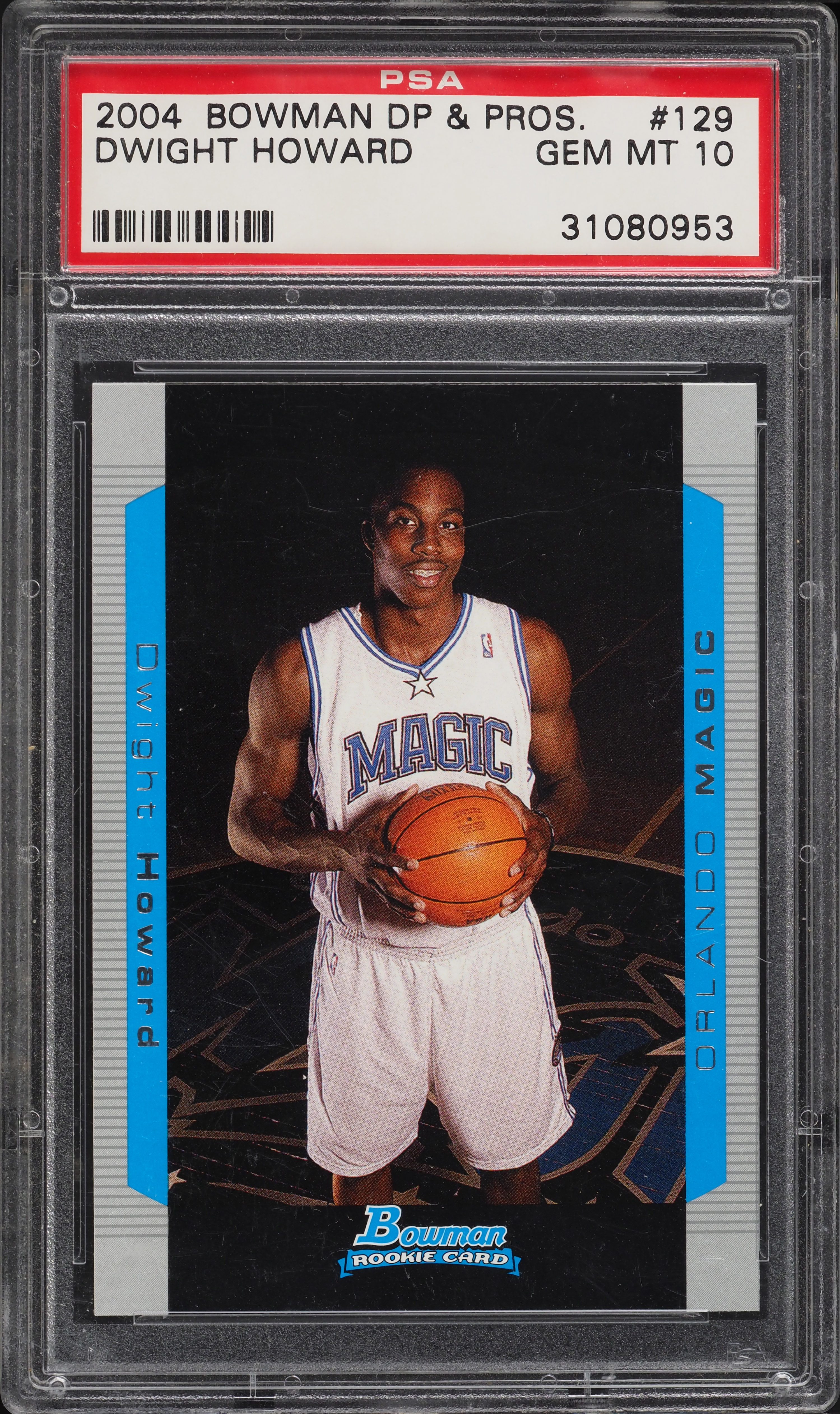 2004 Bowman Draft Picks & Prospects Dwight Howard ROOKIE #129 PSA 10 GEM MINT